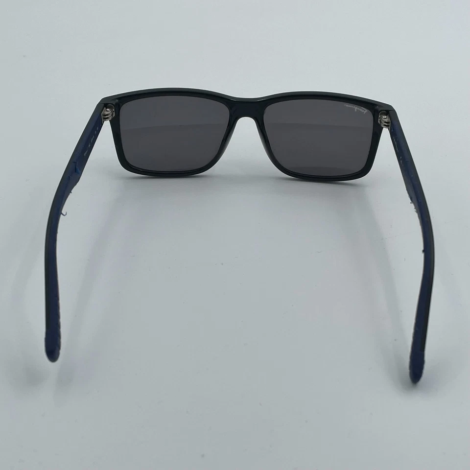 Gafas de sol Salvatore Ferragamo marco azul polarizadas de lujo de diseñador Foto 3 de 4