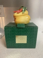 Vintage NIB New! Fitz & Floyd Classics Le Jardin Potagere Yellow Bell Pepper Box