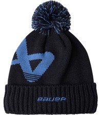 Bauer Bommelm&uuml;tze Intarsia Navy- Blau Senior