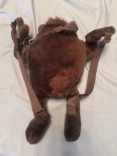 VINTAGE 1997 LOONEY TUNES TAZMANIAN DEVIL TAZ PLUSH BACKPACK & KEYCHAIN - Picture 4 of 11