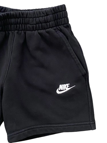 Nike Girls' Sportswear Club Fleece 5" French Terry Shorts Black Size Medium - Picture 2 of 4