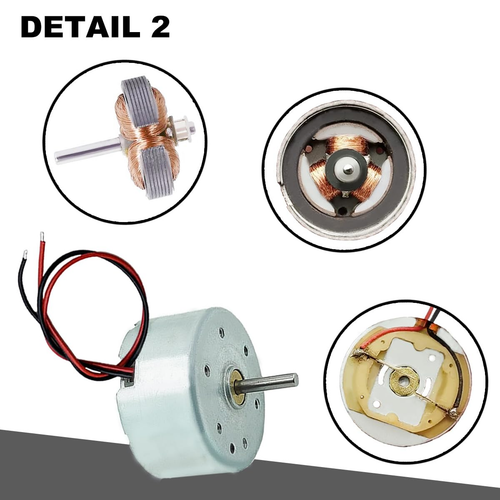 JYUDAUFU 5 Pcs RC300-FT-14270 Micro Motor DC 3 V 5800 RPM Mini Electric Motor - Picture 4 of 7