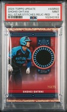 PSA 9 Shohei Ohtani 2024 Topps Update All-Star Relic Red /25 Jersey From Japan
