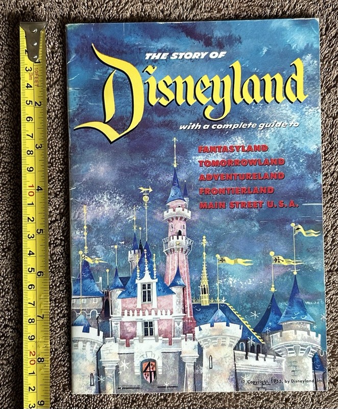 1955 THE STORY OF DISNEYLAND GUIDE & MAP - 1ST YEAR - EXCELLENT CONDITION