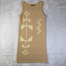 Lauren Ralph Lauren Southwestern Sweater Dress Size PL Tan Aztec Geometric