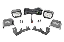 Rough Country 3" Wide Angle LED Ditch Light Kit for 2014-2018 Silverado - 71056