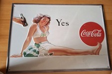 QUADRO TARGA INSEGNA COCA COLA MARILYN MONROE IN METALLO A RILIEVO VINTAGE RARO