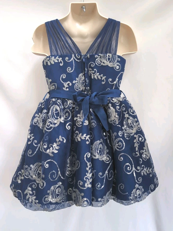 Vestido prata azul princesa Cinderela parques da Disney glitter carruagem infantil tamanho 3 - Imagem 2 de 4