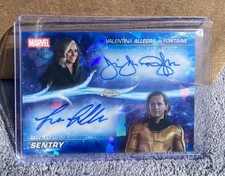 2025 Topps Chrome Marvel Studios Sapphire Dual Auto Valentina Sentry 3/10 Lot