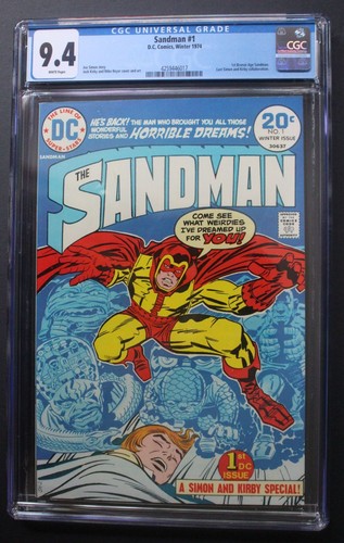 SANDMAN #1 1st Dr Garrett Sanford Bronze Age 1974 Simon JACK KIRBY CGC 9.4