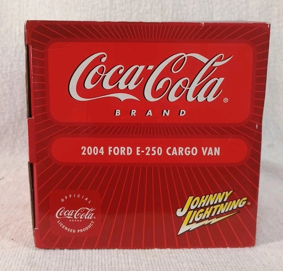 Johnny Lightning Coca-Cola 1/24 2004 Ford E-250 Van; White Lightning  New In Box - Image 3 of 4