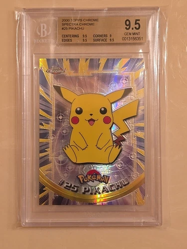 Pokemon Topps Chrome Pikachu Spectra #25 BGS 9.5 Gem Mint Beckett TV ANIMATION