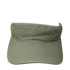 Unbranded Strapback Visor Hat Solid Green One Size Adjustable Blank