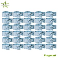 30 Pcs 1/4" 11mm-13mm Fuel Injection Gas Line Hose Clamps Clip Pipe US