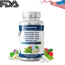 Magnesium Glycinate 850mg -For Sleep, Stress Relief Support Bone 120 Capsules