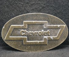 XE09107 VINTAGE 1970s  CHEVROLET  AUTOMOBILE ADVERTISEMENT MENS BELT BUCKLE