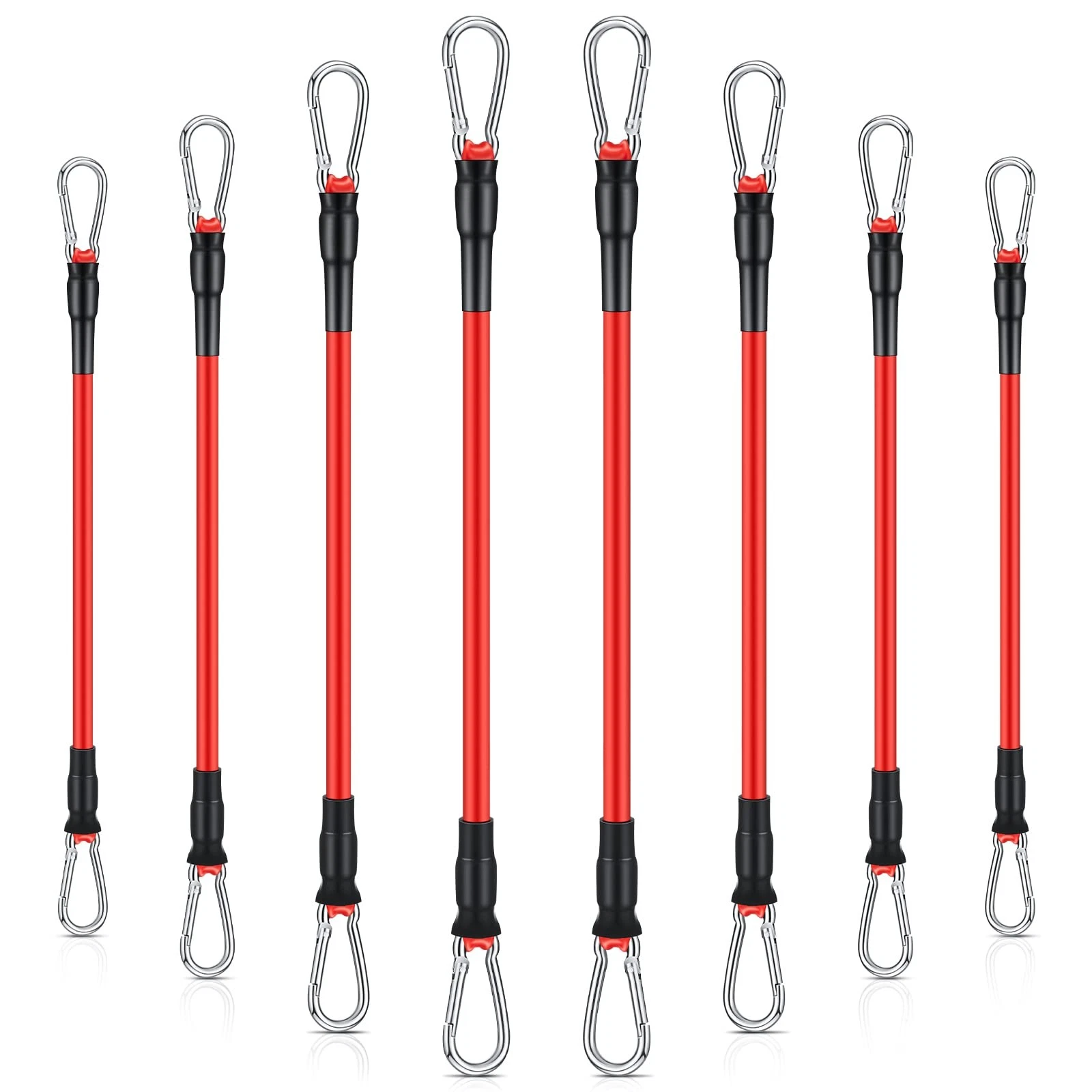 Liliful 8 pcs Resistance Bands for Working Out Additional Exercise Red