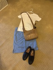 Women s Talbots Petite Sky Blue Stretch pencil Skirt sz 8