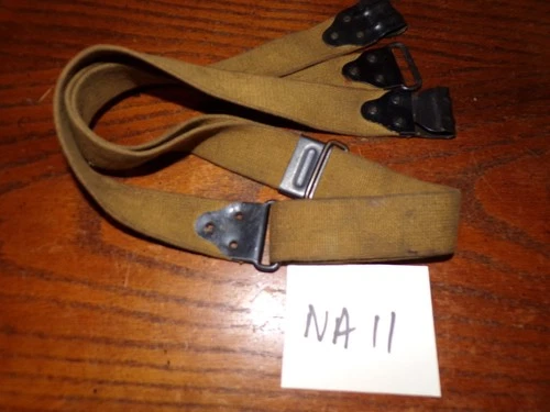 Original WW2 US Military Kerr thompson Rifle Sling unmarked dirty canvas