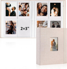 2PCS Polaroid Photo Album, 2X3 Inch Pockets Mini Off-White
