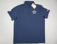 Dallas Cowboys Polo Shirt Mens XL Blue NFL Football Nike Performance Top