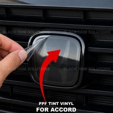 For 2023-2026 Honda Accord Tint Vinyl On Front Emblem Precut Dark Smoke Decal For 2023-2026 Honda Accord Tint Vinyl On Front Emblem Precut Dark Smoke Decal