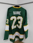 Lou Nanne Autographed Hockey Jersey - Green/Yellow/White - Beckett Authenticated