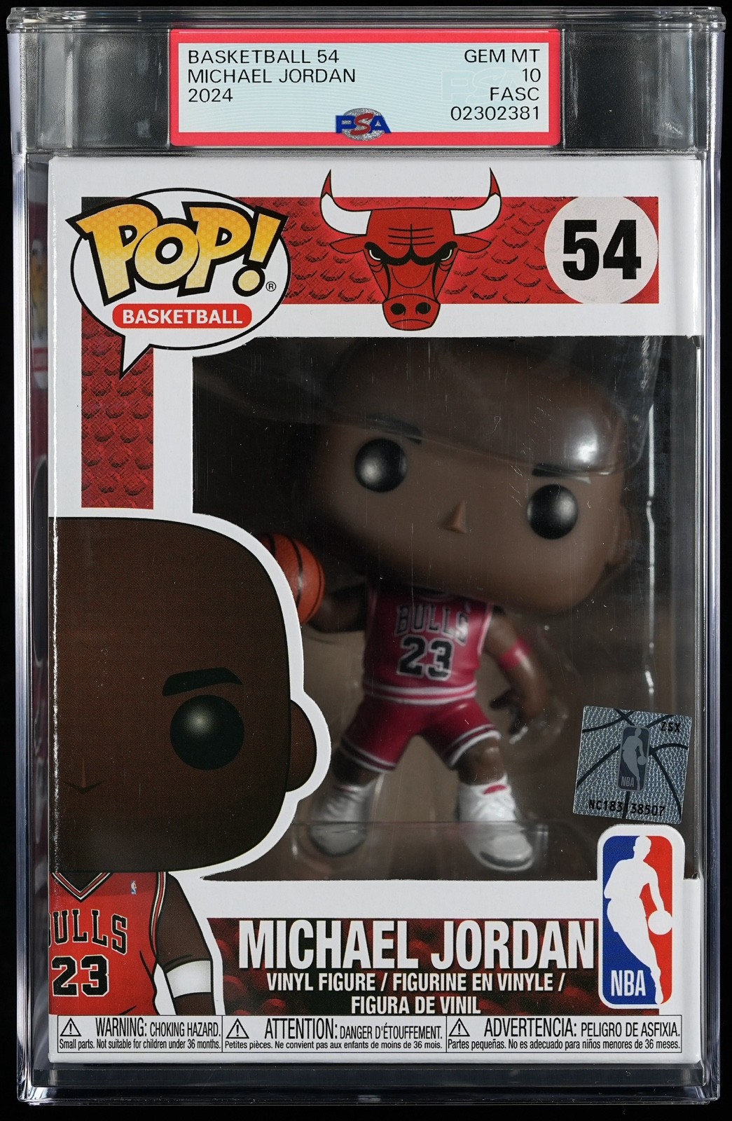2024 Funko Pop MICHAEL JORDAN 54 Basketball PSA 10 