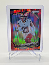 2025 Panini Prizm Marshon Lattimore Red Flash Prizm #184 Washington Commanders