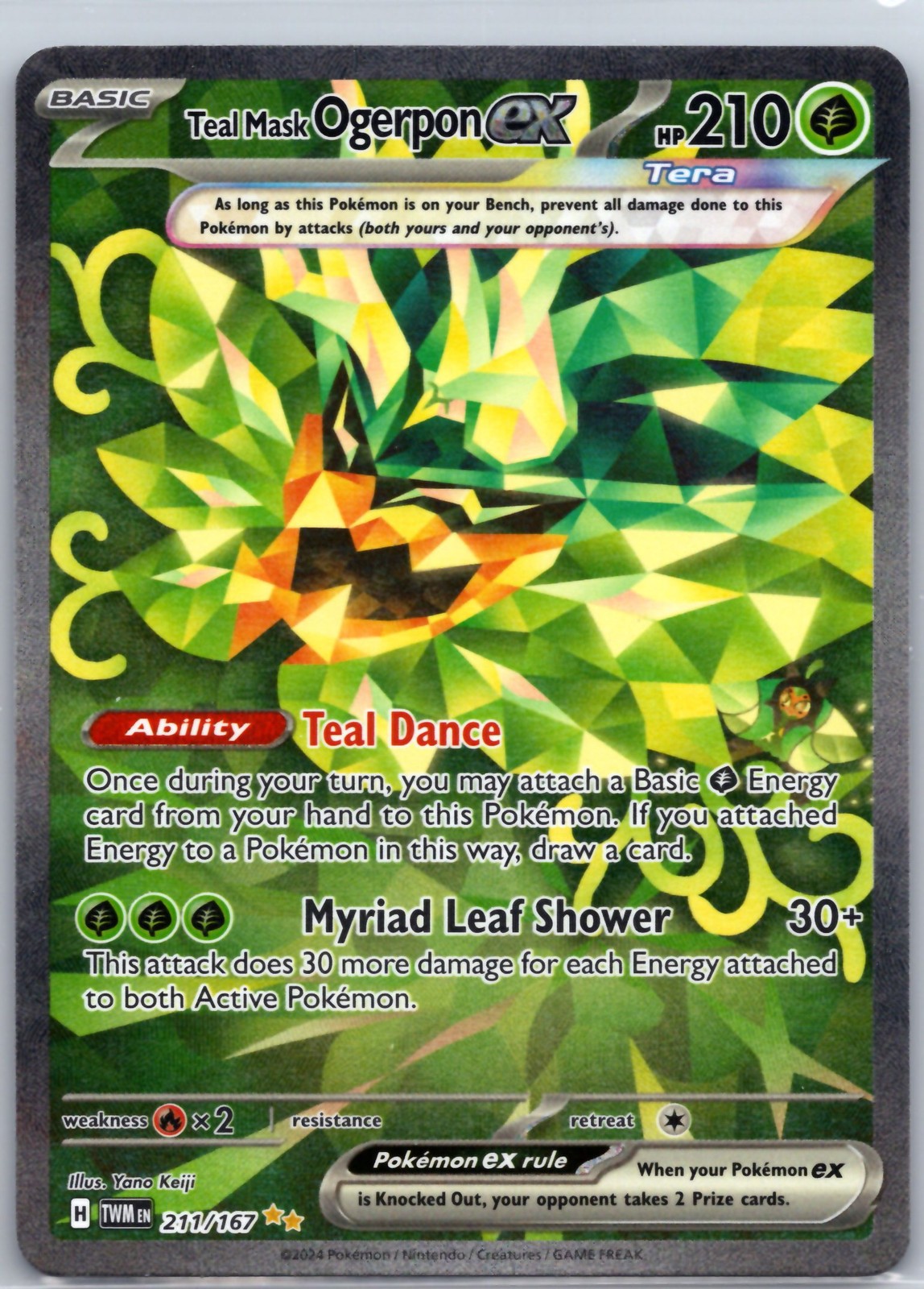SV06: Twilight Masquerade #211/167 Teal Mask Ogerpon ex