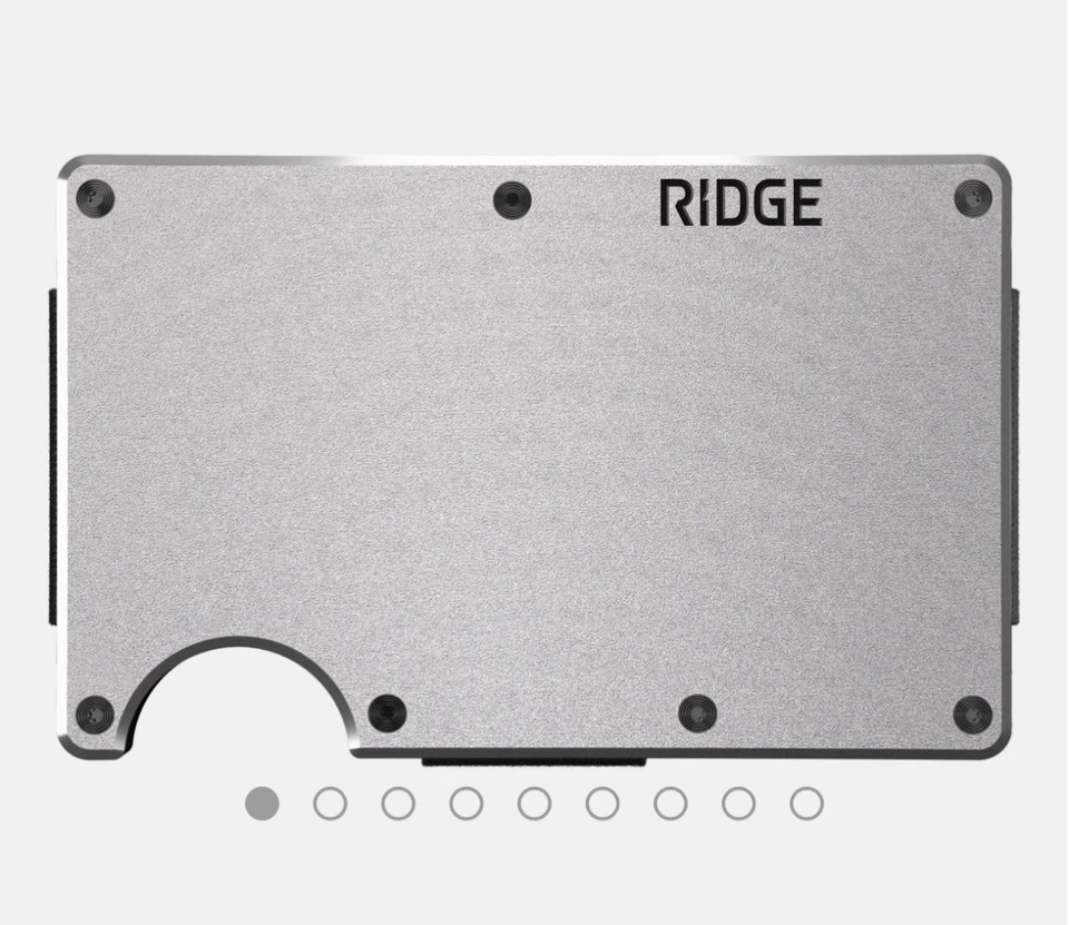 New Limited Edition Ridge 2.0 Wallet GT Silver W/ Custom Cash Strap RFID Proof - Image 2 of 4