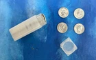 Roll of (40) 1964 90% Silver WashingtonQuarters, roll designated BU Quarters 25c