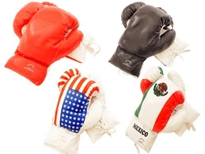 4oz to 20oz Boxing Gloves Black Red USA and Mexican Flag Punching Practice