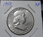 1953 P Franklin Half Dollar BU Toned US 50 Cent Coin