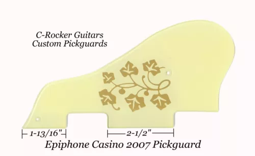 Epiphone CASINO 2007 Pickguard W/ ES-295 Creme/Gold Floral Design Guitar Project