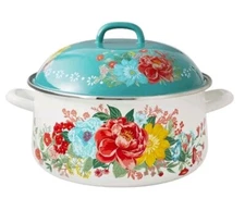 Pioneer Woman ~ FANCY FLOURISH ~ 6.4 Quart Dutch Oven ~ Steel w/Enamel Finish