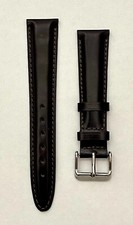HADLEY ROMA Genuine Calfskin Leather Watch Band Strap Brown 19 mm lug width