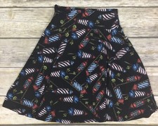 Girls LuLaRoe Fireworks Azure Skirt Size 6