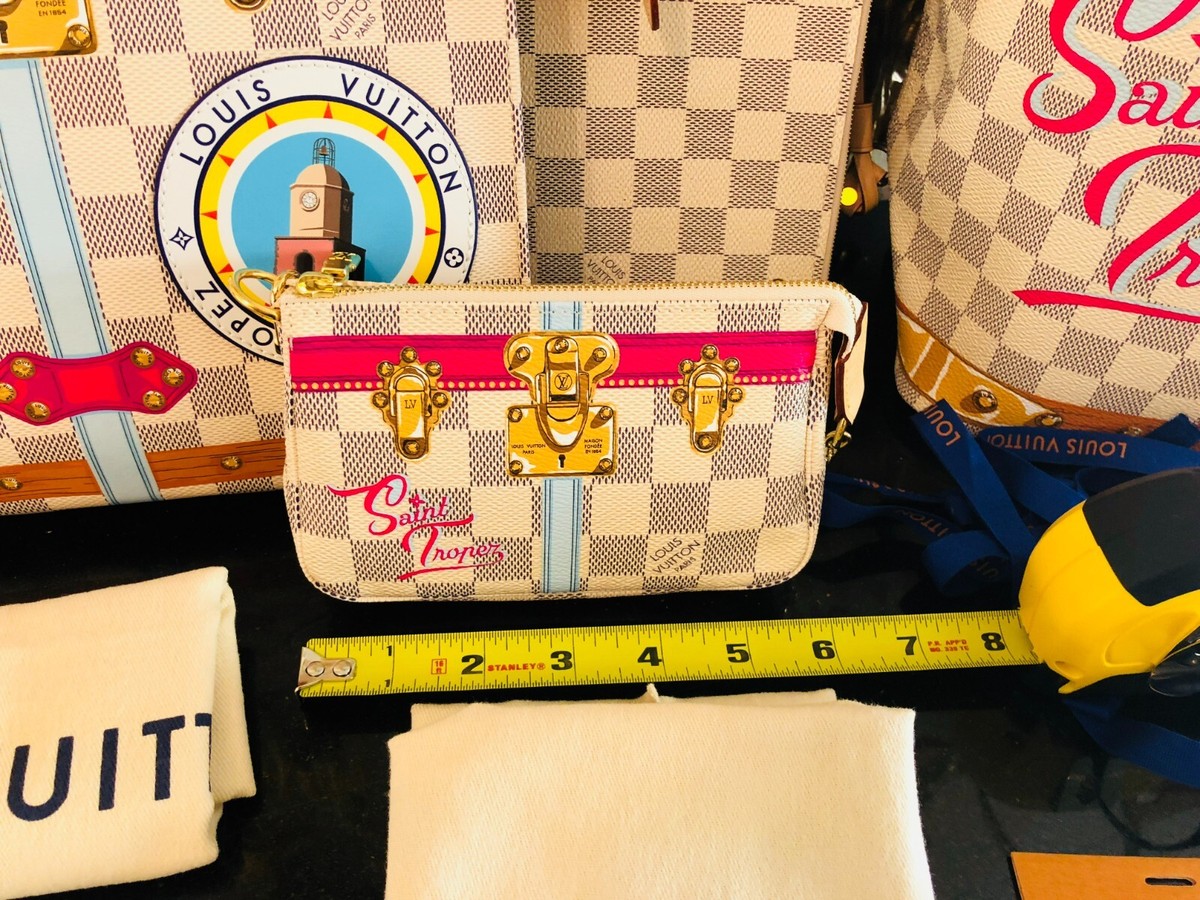 Louis Vuitton St Tropez chain pochette damier Azur Mini Bag Summer