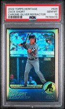 Zack Short - 2022 Topps Heritage High Number Chrome Silver Refractor RC  PSA 10