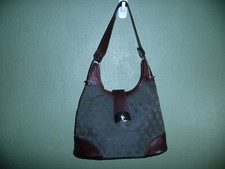 Dooney and Bourke Women's Purse Handbag Green/Brown Leather/Canvas