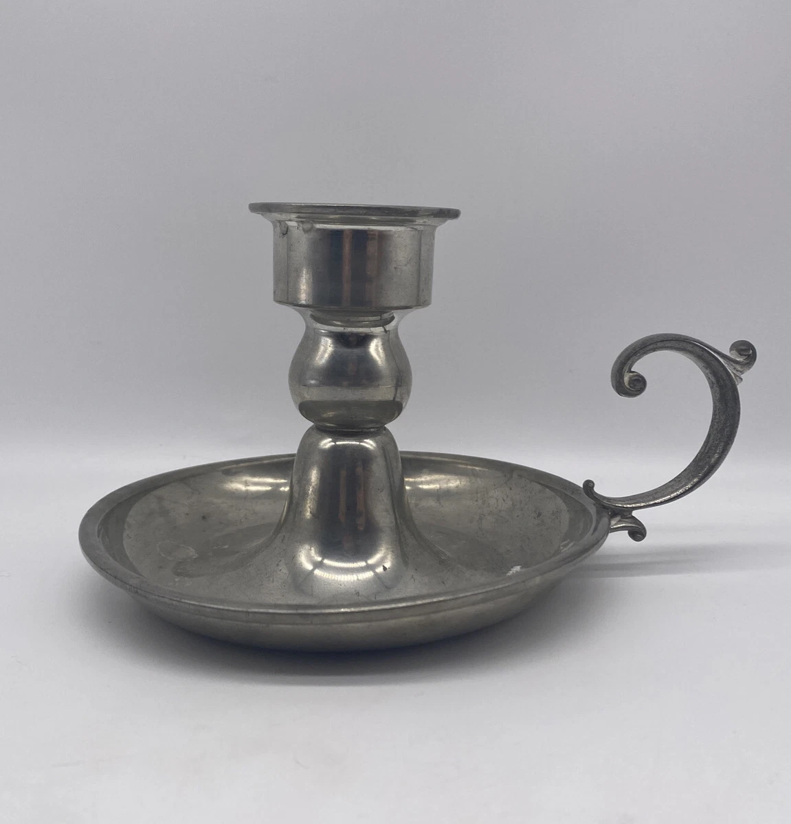 Colonial Bobeche Candle Holder in Pewter