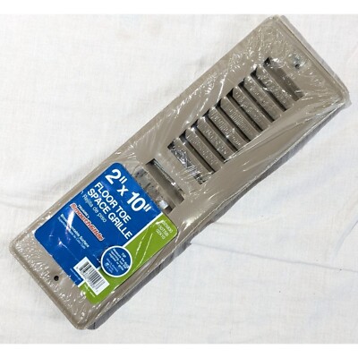 2'' X 10'' Brown Floor Toe Space Grille By SmartChoice