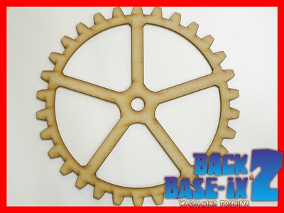 MDF Wooden Shapes Cogs 75mm High 3mm Thick Custom Cut x 10 pieces cog29
