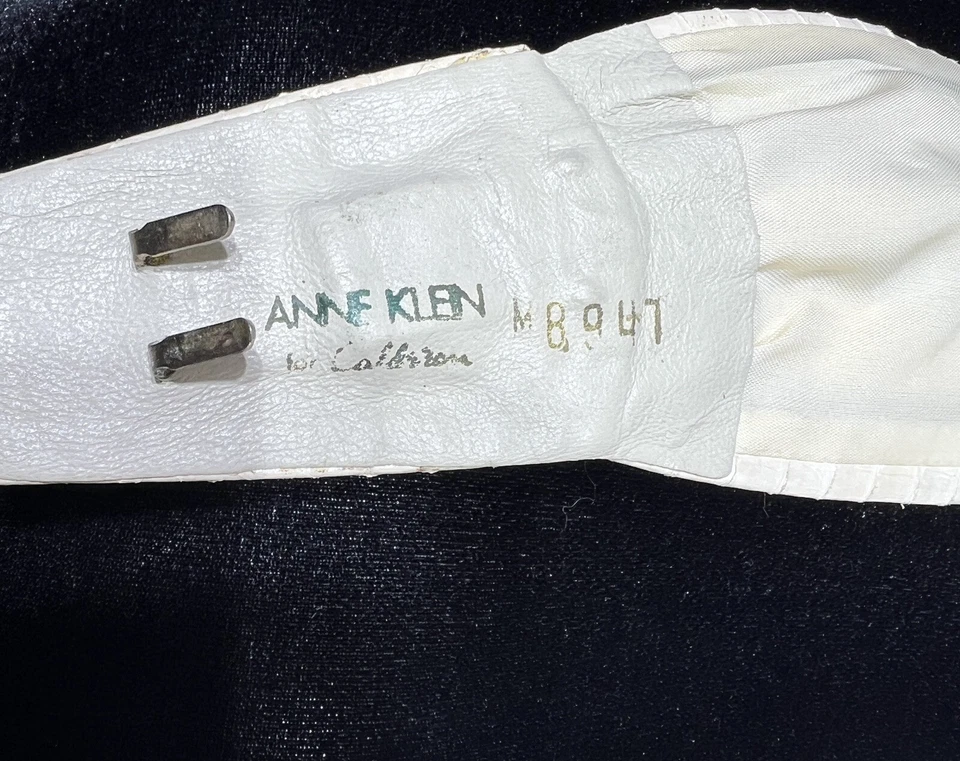 Cinturón vintage años 80 blanco melocotón rayas cierre gancho Anne Klein Foto 4 de 4