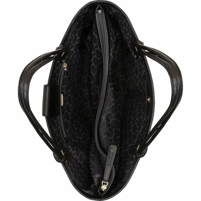 OROTON ESSENTIAL Medium Tote Genuine All Pebbled Leather Bag Choc Tags