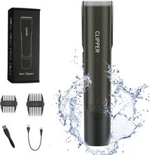 Black Automatic Vacuum Hair Trimmer For Men Cordless Usb Rechargeable