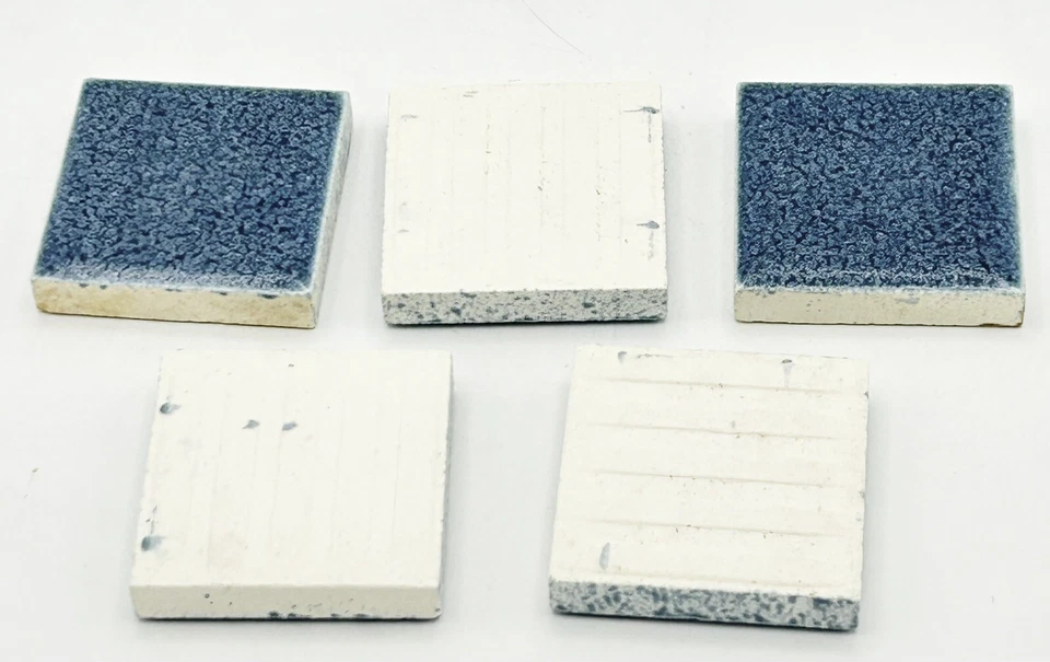 20 pc. Blue Cobalt 1 3/8 Square Ceramic Tile Crystalline American Olean Mosaic - Image 3 of 4