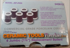 Jilbere de Paris CERAMIC STEAM HAIR ROLLERS 2 BOXES Set 6 JUMBO 1-1/2" Porcelain