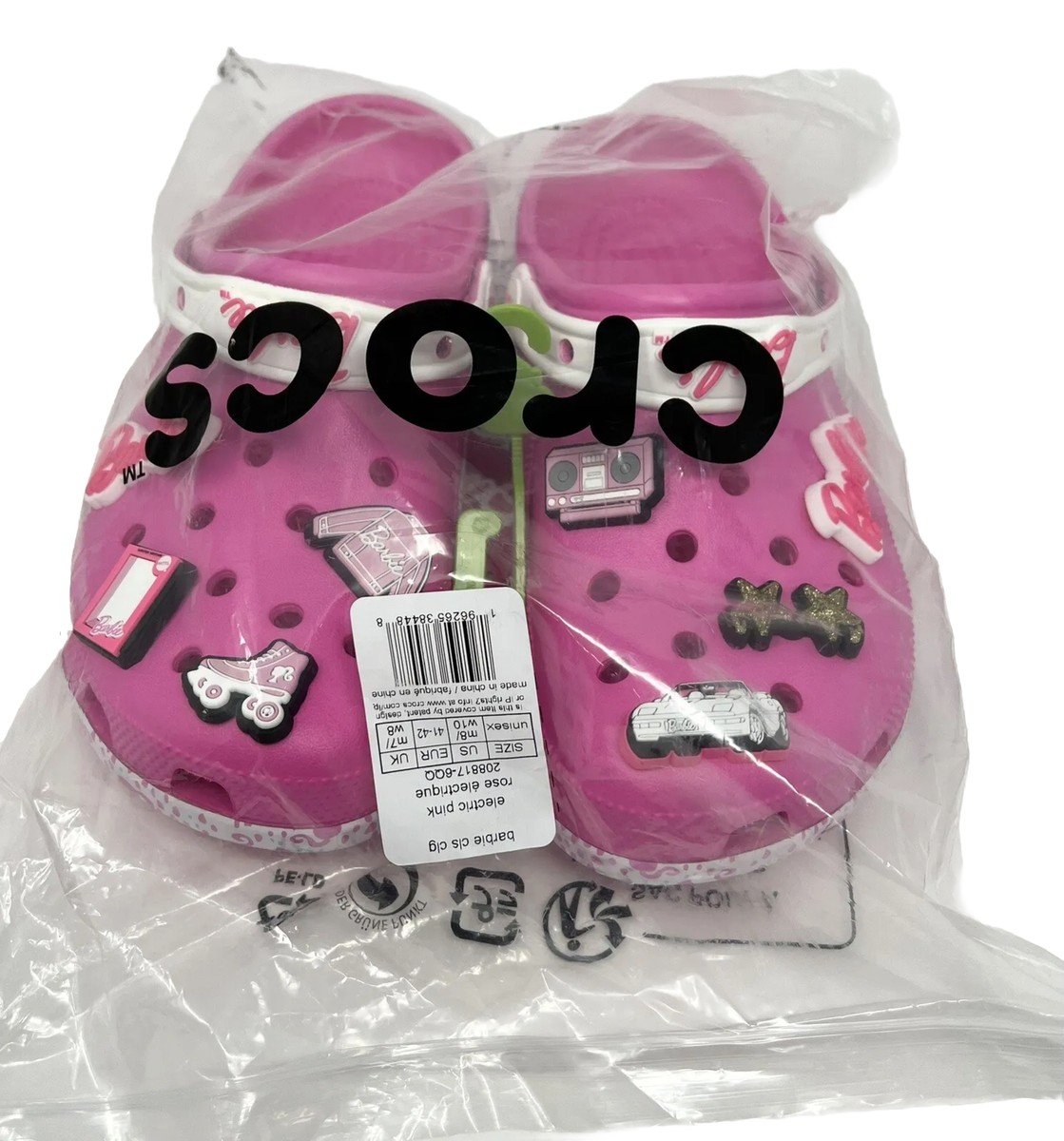 CROCS BARBIE CLASSIC CLOG Women's Size 10 Electric Pink NEW | eBay